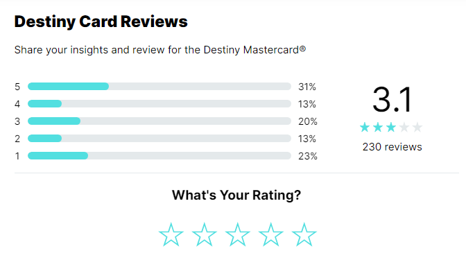 destiny credit card reviews